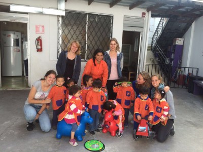 Christina op de kinderopvang