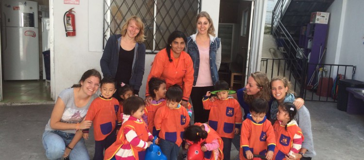 Christina op de kinderopvang